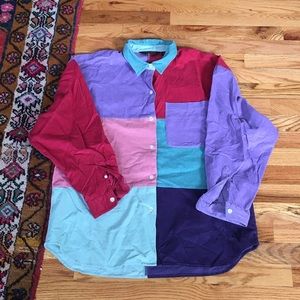 Multi-Color Corduroyed  Button Down Shirt